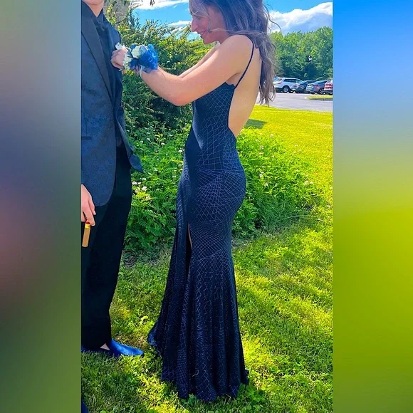 Jovani | Dresses | Jovani Prom Dress Navy Blue Size 2 | Poshmark